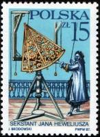 (1987-042) Марка Польша "Секстант"    300 лет со дня смерти Яна Гевелия III Θ