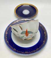 Тарелка десертная + блюдце + чашка, ЛФЗ, СССР, 3 предмета