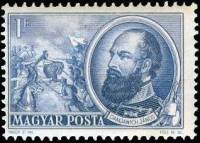 (1952-013) Марка Венгрия "Янош Дамьянич"    Борцы за свободу 1848 года II Θ