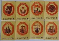 Набор спичечных этикеток "Слава октябрю", 8 шт, СССР (сост. на фото)