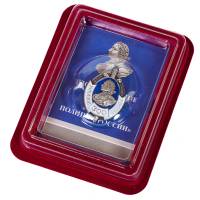 Копия: Знак Россия "300 лет полиции России" с удостоверением в блистерном футляре