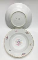 Тарелки суповые рисунок цветы, Польша, 2 шт