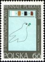 (1968-025) Марка Польша "Плакат Г. Томашевского"   2 международная выставка плакатов III Θ