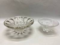 Салатник хрусталь, стекло 2 шт СССР