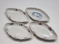 Розетки блюдца креманки мини 4 штуки Вербилки СССР 1950-1960-е винтаж 