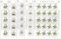 1980-год Листы 5 шт по 20 марок 4х5 Фарерские Острова Цветы  , III O