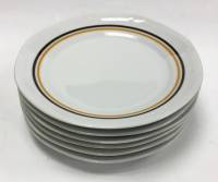 Набор тарелок, фарфор, Чехословакия, 6 шт. новые в коробке (сост. на фото)