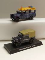 Набор моделей авто 1:43 2 шт Land Rover и Fiat Campagnola A.R. 59 1959 Police Carabinieri