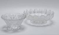 Салатник конфетница фруктовница хрусталь и стекло (2 предмета)