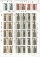 1980-год Листы 4шт по 20м 5х4 Фарерские Острова Церковные стулья  , III O