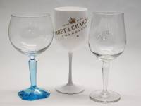 Бокалы большие 3 шт коллекционные Моёт 22 см пластик Bombay 21 см Aperol 22 см стекло