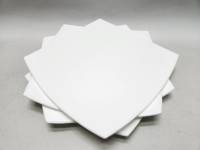 Тарелки 4 шт стеклокерамика белые квадратные 26,5 х 26,5 см