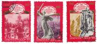 1980-038-40 Серия Набор марок 3 шт СССР 4 коп  35 лет Победы III Θ