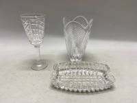 Пепельница, ваза, бокал, хрусталь