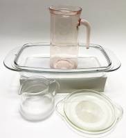 Набор посуды 4 предмета форма для запекания графин молочник тарелка стекло 