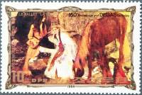 (1984-026) Марка Северная Корея "Балет Источник"   150 лет со дня роджения Дега III Θ