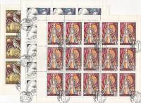 1969-012-14 Листы 5 шт по 15 марок 3х5 СССР 10 коп  День космонавтики III Θ