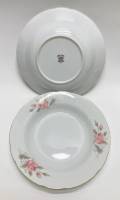Тарелки суповые цветочный рисунок, Tono China, Япония, 2 шт