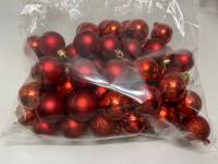 Елочная игрушка шар, пластик, 64 шт