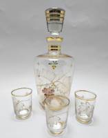 Графин и 3 стопки стело позолота (сост. на фото)