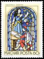 (1972-088) Марка Венгрия "Пишущий ученик"    Витражи I Θ