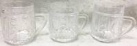 Кружки, стекло, 3 шт. (сост. на фото)