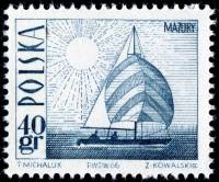 (1966-056) Марка Польша "Парусный корабль"   Туризм II Θ