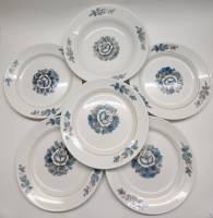 Тарелки 6 штук ЗИК Конаково Роза суповая и десертные СССР винтаж