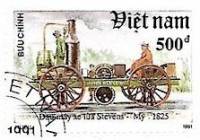 (1991-051) Марка Вьетнам "Стивенс - США 1825"    Паровозы III Θ
