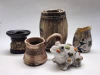 Аромолампы Турка Лягушка садовая фигурка Кашпо декор настенный бочонок керамика д/интерьера 5 шт