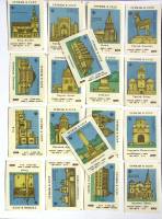 Набор спичечных этикеток "Туризм в СССР", 18 шт, СССР (сост. на фото)