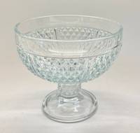 Конфетница сухарница на ножке, стекло