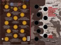 Альбом-планшет блистерный для 14 монет 5 рублей "70 лет Победы - Освобождение городов-столиц" (Со ст