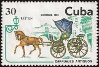 (1981-047) Марка Куба "Фаэтон"    Конные экипажи III O