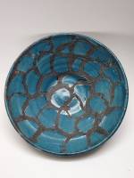 Блюдо керамика майолика зеленое ручная работа 