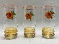 Стаканы бокалы цветное стекло 3 шт