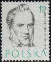 (1957-019) Марка Польша "Юзеф Дитль"   Знаменитые врачи №1 III Θ