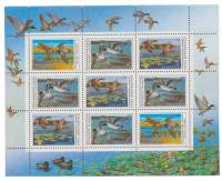 1990-057-59 Лист 9м 3х3 СССР 5 15 20 коп  Утки III O