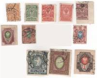 1917-140-144 146 149 150 152-154 Набор марок 11 шт Россия Без ВЗ Верт МС Без перф   26 выпуск II Θ