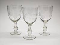 Бокалы 3 штуки стекло алмазная огранка СССР