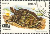 (1982-050) Марка Куба "Кубинский слайдер"    Рептилии III Θ