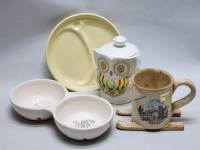 Сахарница Сова Кружка Лыжи Менажица миска для кошек собак двойная керамика