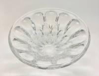 Салатник ваза, стекло, гутная техника