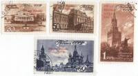 1947-045-48 Серия Набор марок 4 шт СССР Виды города  800 лет Москве Надп на марках 1946 года II Θ