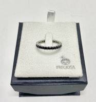 Кольцо посеребрение цирконий 17 мм Preciosa Чехия в подарочной коробке
