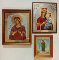 Иконы 3 шт Софрино Семистрельная Ангел Хранитель Споручница грешных
