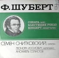 Пластинка виниловая Ф. Шуберт Соната (дуэт) для скрипки и ф-но Блестящее рондо Мелодия 300 мм. Excel