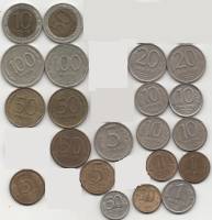 1991-1993 ММД и ЛМД, 21 монета от 10 коп до 100 руб Набор монет Россия    VF