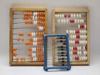 Счеты 3 штуки детские СССР дерево металл