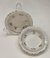 Блюдца розаетки 2 штуки Кахла Kahla Германия 30-е годы 